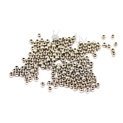 Бусины металлик/ цв.серебро/ 4мм/ уп.500г/ фас.1уп.