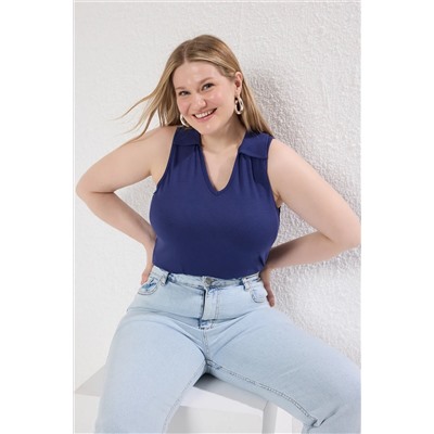 Navy Blue Frush воротнич