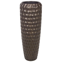 Кашпо Nobilis Marco "Pab-coal Cells Vase" (полистоун), D34хH97 см, с тех.горшком