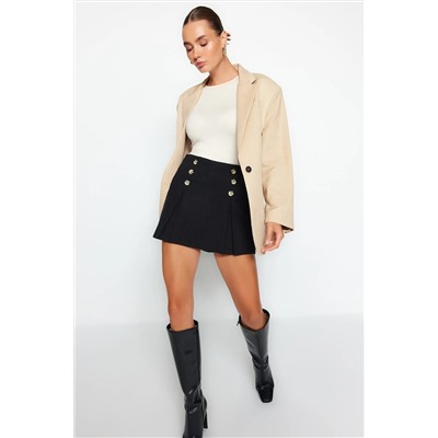 Black Button Tüvit Woven Short юбка Twoaw24sr00024