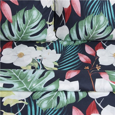 Постельное бельё Экономь и Я евро Magical tropics 200*215см,200*215см,50*70см-2 шт, полисатин, 80 г/м²