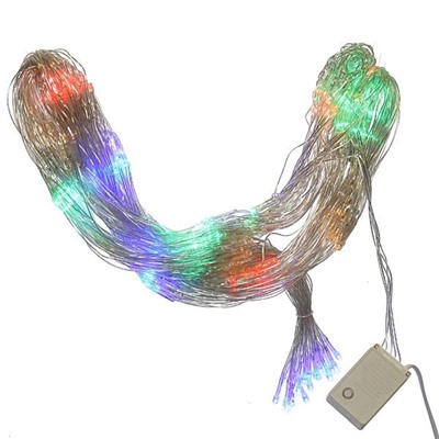 Электрогирлянда-сетка "Новогоднее украшение", (288 разноцв LED, 8 реж, 2 м)