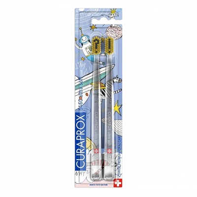 Набор зубных щёток CURAPROX 5460 Ultrasoft Duo Hento Toto Edition 2022
