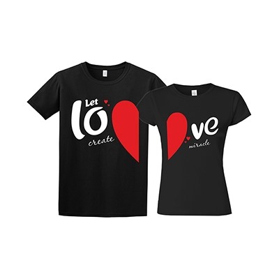 Парные футболки "Let Love create miracle"
