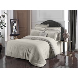 Постельное белье Sarev ELITE GROUP евро N318 KIMERA CUPRO Vegan Silk v1/ Bej