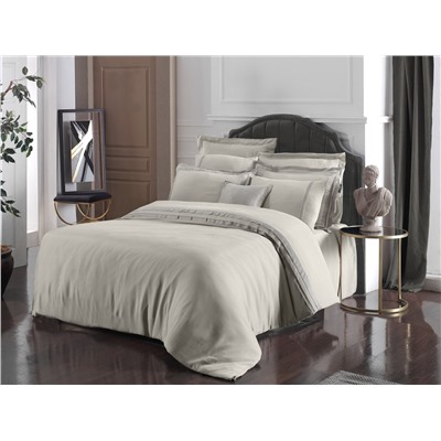 Постельное белье Sarev ELITE GROUP евро N318 KIMERA CUPRO Vegan Silk v1/ Bej
