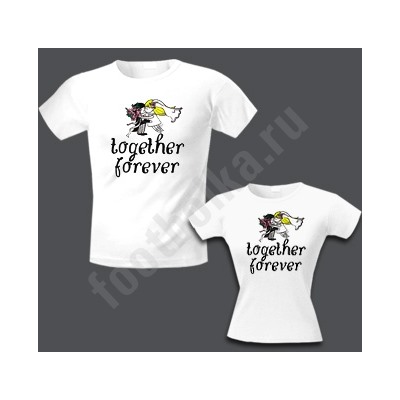Футболки свадебные "Together forever "