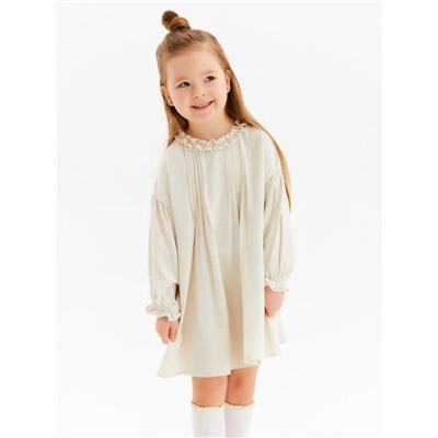 Платье Крошка Я Linen, рост 92-98 см, бежевое