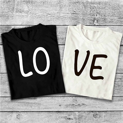 Парные футболки унисекс "LOVE" alex