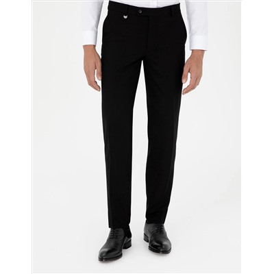 Черный бывший Тканевые штаны Slim Fit