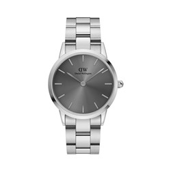 Reloj de cuarzo de acero Iconic Link - Plateado y gris