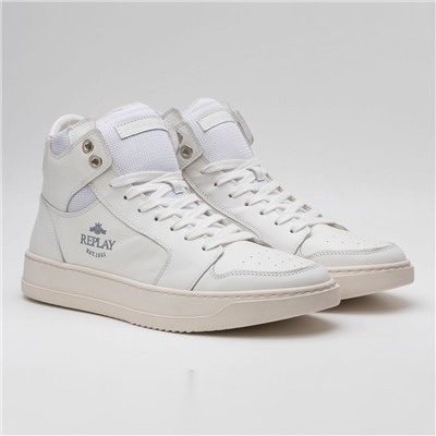 Sneakers altas - cuero - blanco