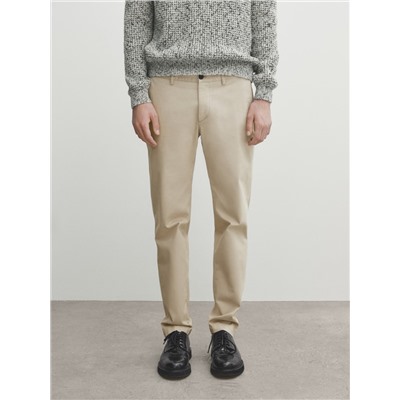 Pantalón chino mezcla algodón slim fit