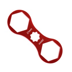 Ключ накидной для вилок TOOPRE тип B 27-28 мм для SUNTOUR EPICON EPIXON, CNC алюминий T6, 14г, красный /уп 100/250/