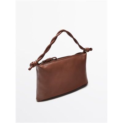 Mini bolso hombro piel napa asa trenzada