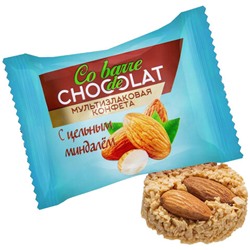 Конфеты мультизлаковые CO BARRE DE CHOKOLAT с цельным миндалем, 200 г, пакет, БП-00001137