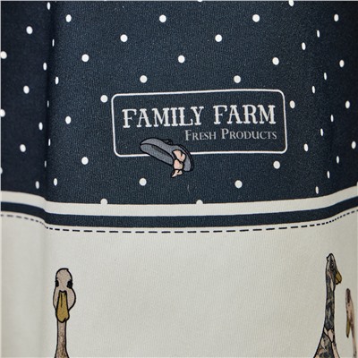 СКАТЕРТЬ КРУГЛАЯ "FAMILY FARM" 190СМ ,СИНИЙ, 100% ХЛОПОК, ТВИЛ, С ПРОПИТКОЙ