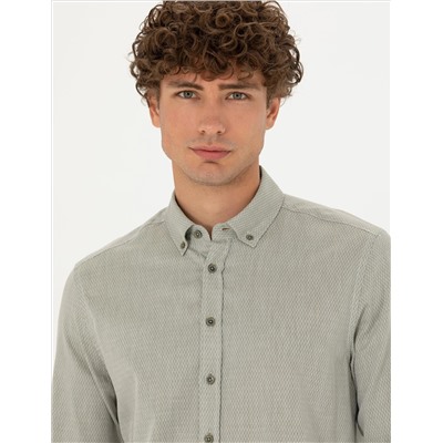 Haki Slim Fit рубашка с длинным рукавом