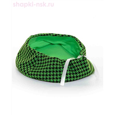 Кира ткань клетка пье-де-пуль Берет женский (57-58)