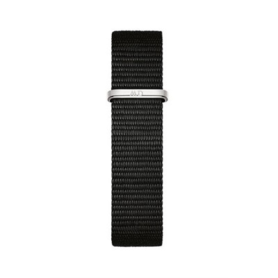 Reloj de tela nato Cornwall - 32 mm - Negro y plateado