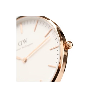 Reloj de cuarzo de poliéster Bayswater - 36 mm - Azul marino y rosa dorado