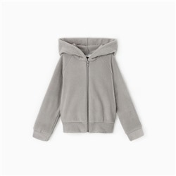 Толстовка флисовая детская MINAKU: Fleece Soft, цвет серый, рост 110 см