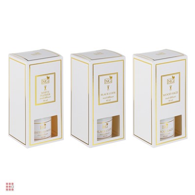 NEW GALAXY Диффузор LuxWhite, 40 мл, (Wood sage, White flower, Black code)