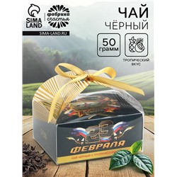 Чай подарочный «23 февраля» вкус: тропический, 50 г.