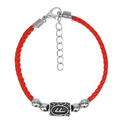 BZR024 Красный браслет с руной Ансуз