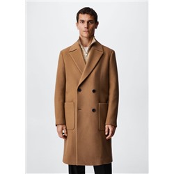 Abrigo lana virgen cruzado -  Hombre | MANGO OUTLET España
