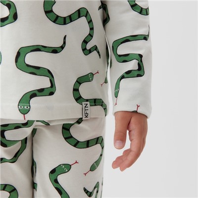 Пижама детская (лонгслив и брюки) KAFTAN "Змеи" размер 32 (110-116 см)
