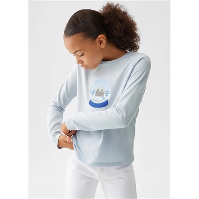 Camiseta algodón estampada -  Niña | MANGO OUTLET España