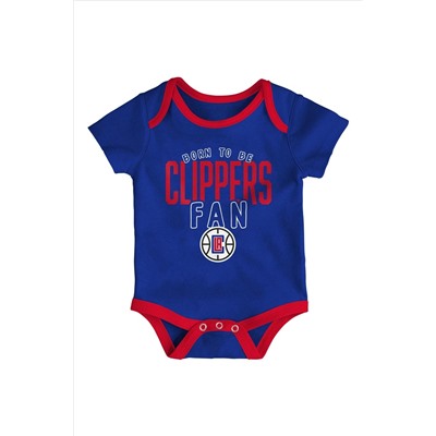 Fanatics Blue Los Angeles Clippers Bodysuit 3 Pack