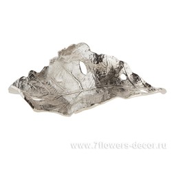Блюдо декоративное "Лист" (металл), 40x18xH12 см