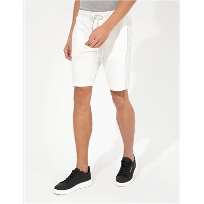 Ekru Slim Fit Shorts