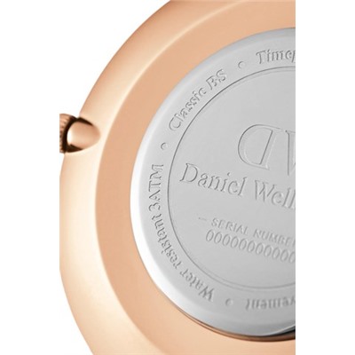 Reloj de cuarzo de tela y chapado en oro rosa Rosewater