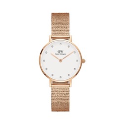 Reloj de cuarzo de acero Petite 28 mm - Rosa dorado y blanco