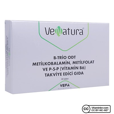 Venatura B-Trio Odt Метилкобаламин, метилфолат и P-5-P (витамин B6) 30 таблеток
