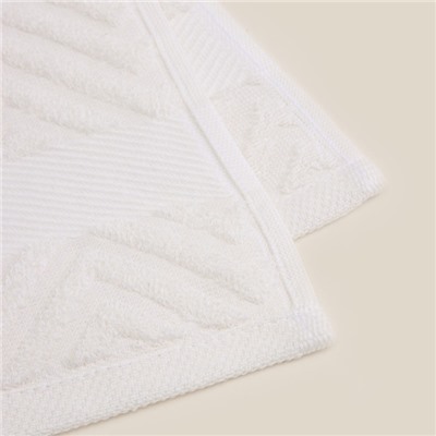 Полотенце махровое SL HOME: Geometry "Блан де Блан" 50х90 см, 83% хлопок, 17% лён, 500 г/м2