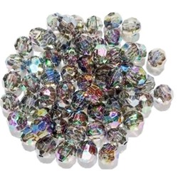 Бусины граненые/ цв.темно-серый 25 AB/ диам.10мм/ уп.500г/ фас.1уп.