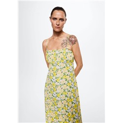 Vestido fluido floral -  Mujer | MANGO OUTLET España