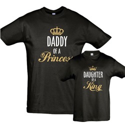 Футболки для папы и дочки "Daddy of a Princess"
