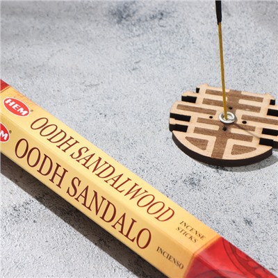 Благовония HEM "Oodh Sandalwood. Сандаловое Дерево", 20 палочек в упаковке, шестигранник