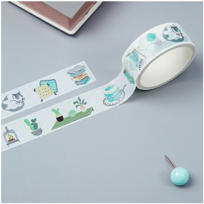 УЦЕНКА - Клейкая лента декоративная MESHU "Cozy", 1,5см*3м