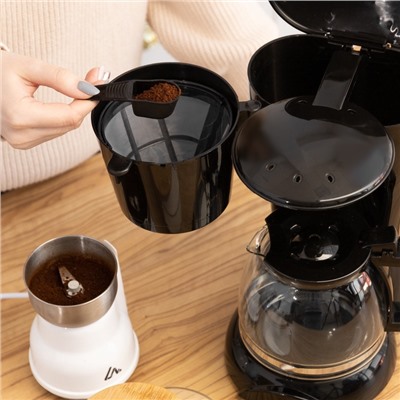 УЦЕНКА Кофеварка Luazon LKM-654, капельная, 900 Вт, 1.2 л, чёрная