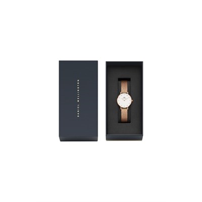Reloj de cuarzo de acero Petite 28 mm - Rosa dorado y blanco