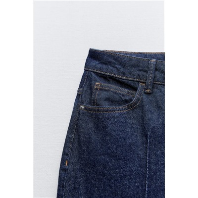 JEANS Z1975 WIDE LEG CROP TIRO ALTO NERVIO FRONTAL