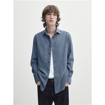 Camisa algodón pata de gallo slim fit