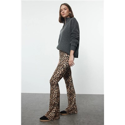 Brown Animal Patchered Flare/Wide PaCa High Tans Banns Twoaw25pl00018