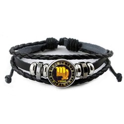 BSK-0029 Кожаный браслет Знаки Зодиака - Дева